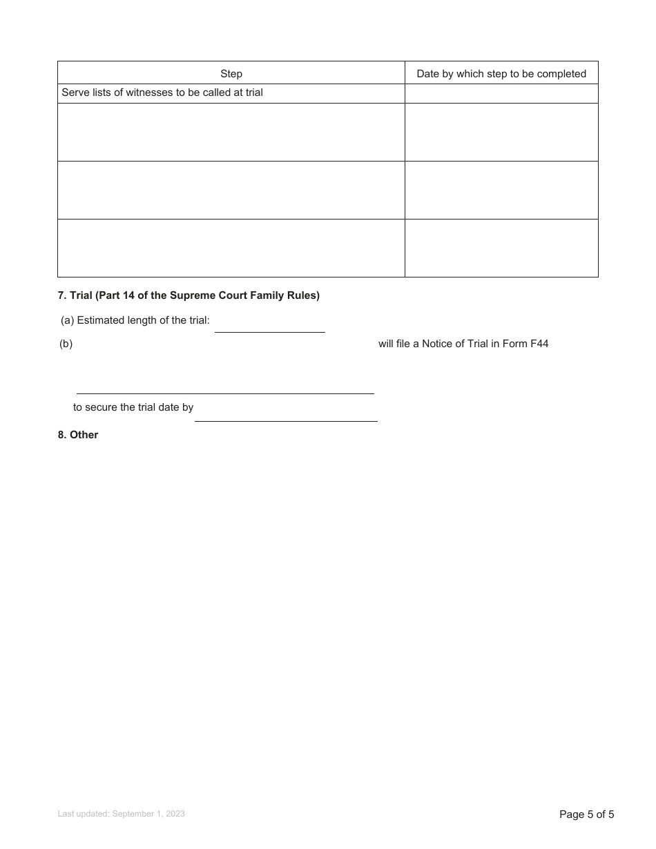 Form F19.4 Case Plan Order - British Columbia, Canada, Page 4
