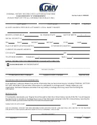 Criminal History Record Check Authorization Form - Taxi/Limousine Z Endorsement - Delaware