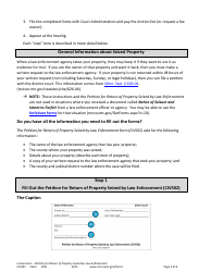 Instructions for Form CIV502 Petition for Return of Property Seized by Law Enforcement - Minnesota, Page 2