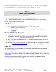 Instructions for Form CIV502 Petition for Return of Property Seized by Law Enforcement - Minnesota, Page 4