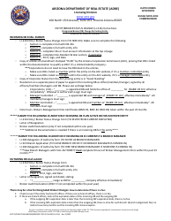 Document preview: Instructions for Form LI-216 Entity/Broker Status Change Form - Arizona