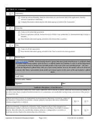 Form DS-101 Subdivision Disclosure Report (Public Report) Application - Arizona, Page 2