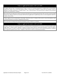 Form DS-101 Subdivision Disclosure Report (Public Report) Application - Arizona, Page 6