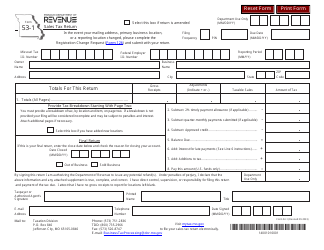 Document preview: Form 53-1 Sales Tax Return - Missouri