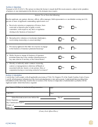 Premium Service Company Initial Application Additional Questionnaire Form - South Carolina, Page 3