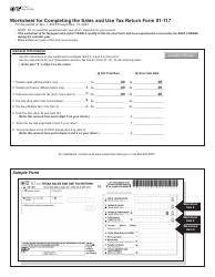 Form 01-797 Worksheet for Completing the Sales and Use Tax Return Form 01-117 - Texas