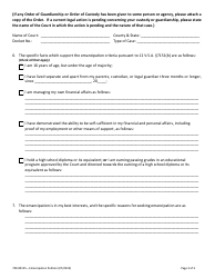 Form 700-00125 Emancipation Petition - Vermont, Page 2