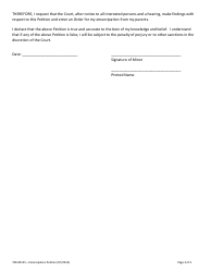Form 700-00125 Emancipation Petition - Vermont, Page 3