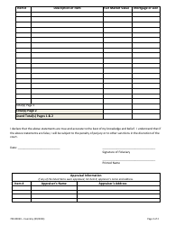 Form 700-00030 Inventory Schedule - Vermont, Page 2
