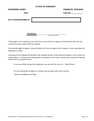Form 700-00100PAG Motion for Appointment of Guardian Ad Litem - Vermont, Page 3