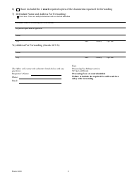 Form 2401 Service of Process Forwarding Request - Texas, Page 4