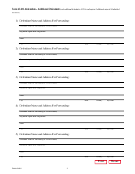 Form 2401 Service of Process Forwarding Request - Texas, Page 5