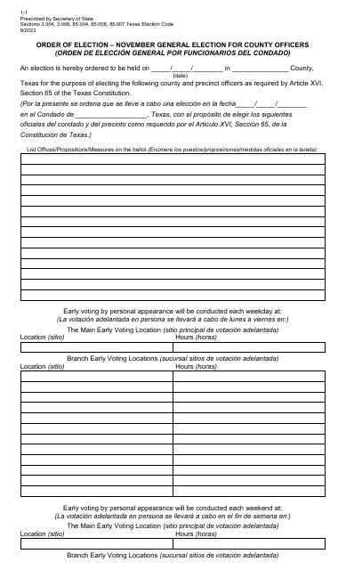 Form 1-1  Printable Pdf