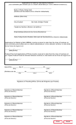 Form 1-9 Order of Special Election for Other Political Subdivisions - Texas (English/Spanish), Page 2