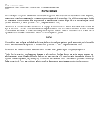 Formulario 2-5 Solicitud Para Un Lugar En La Boleta De La Eleccion Primaria General Para Un Cargo Federal - Texas (Spanish), Page 2