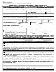 Document preview: Form 2-6 Judicial Candidate Application for a Place on Primary Ballots - Texas (English/Spanish)