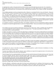 Form 2-6 Judicial Candidate Application for a Place on Primary Ballots - Texas (English/Spanish), Page 3