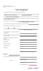 Document preview: Form 2-63 Certificate of Nomination to Fill Unexpired Term - Texas
