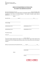 Document preview: Form 4-3 Order for Transferring Election Duties to County Tax Assessor-Collector - Texas
