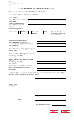 Document preview: Form 2-64 Certificate of Replacement Nomination - Texas