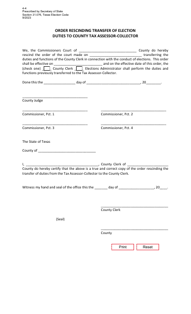 Form 4-4  Printable Pdf