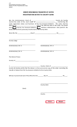 Document preview: Form 4-2 Order Rescinding Transfer of Voter Registration Duties to County Clerk - Texas
