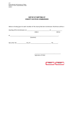Document preview: Form 4-8 Notice of Meeting of County Election Commission - Texas