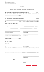 Document preview: Form 4-6 Appointment of County Elections Administrator - Texas