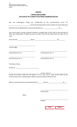 Document preview: Form 4-7 Order Abolishing the Office of County Elections Administrator - Texas