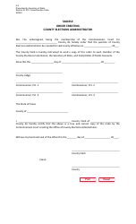 Document preview: Form 4-5 Order Creating County Elections Administrator - Sample - Texas
