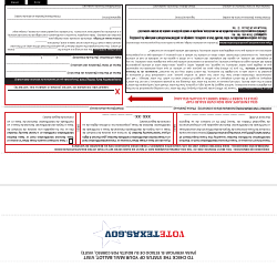 Form 6-25 Carrier Envelope for Early Voting Ballot - Texas (English/Spanish), Page 3