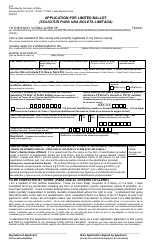 Document preview: Form 5-36 Application for Limited Ballot - Texas (English/Spanish)