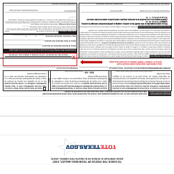 Form 6-46 Carrier Envelope for Early Voting Ballot - Texas (English/Spanish), Page 3