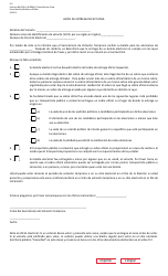 Form 6-5 Notice of Improper Delivery - Texas (English/Spanish), Page 2