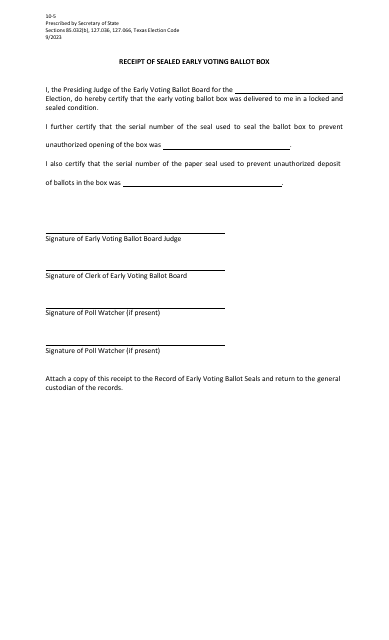 Form 10-5  Printable Pdf