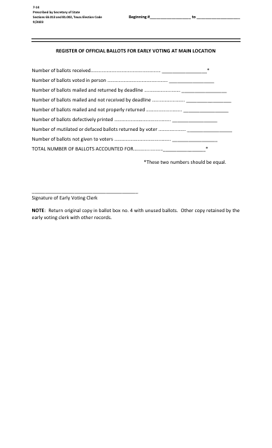 Form 7-14  Printable Pdf
