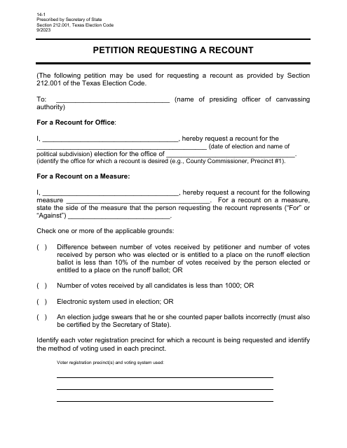 Form 14-1  Printable Pdf