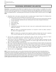 Document preview: Form 7-62 Reasonable Impediment Declaration - Texas (English/Spanish)