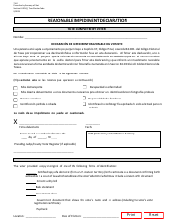 Form 7-62 Reasonable Impediment Declaration - Texas (English/Spanish), Page 2
