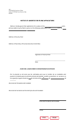 Document preview: Form 18-1 Notice of Address for Filing Applications - Texas (English/Spanish)