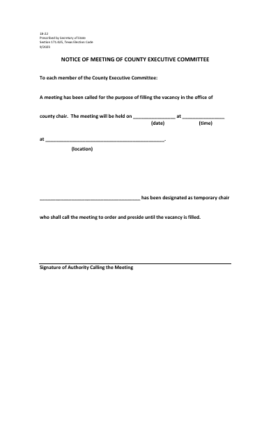 Form 18-22  Printable Pdf