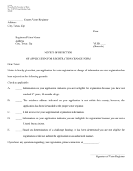 Document preview: Form 21-28 Notice of Rejection of Application - Texas (English/Spanish)