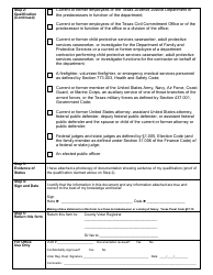 Form 21-19 Request for Voter Registration Confidentiality Under Texas Government Code - Texas (English/Spanish), Page 2
