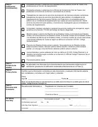 Form 21-19 Request for Voter Registration Confidentiality Under Texas Government Code - Texas (English/Spanish), Page 4
