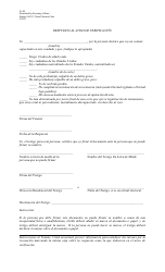 Form 21-44 Notice of Examination - Response Device - Texas (English/Spanish), Page 2