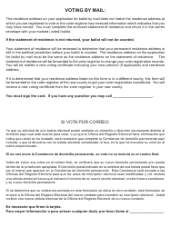 Form 21-6 Statement of Residence - Texas (English/Spanish), Page 2