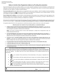 Document preview: Form 21-5 Notice to Confirm Voter Registration Address by Providing Documentation - Texas (English/Spanish)