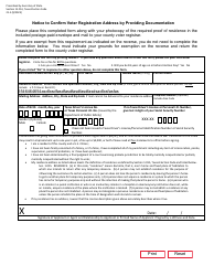 Form 21-5 Notice to Confirm Voter Registration Address by Providing Documentation - Texas (English/Spanish), Page 2