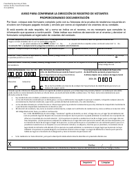 Form 21-5 Notice to Confirm Voter Registration Address by Providing Documentation - Texas (English/Spanish), Page 4