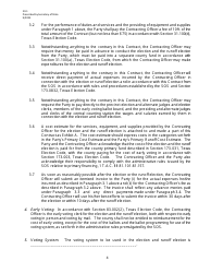 Form 20-1 Primary Election Services Contract - Texas, Page 4